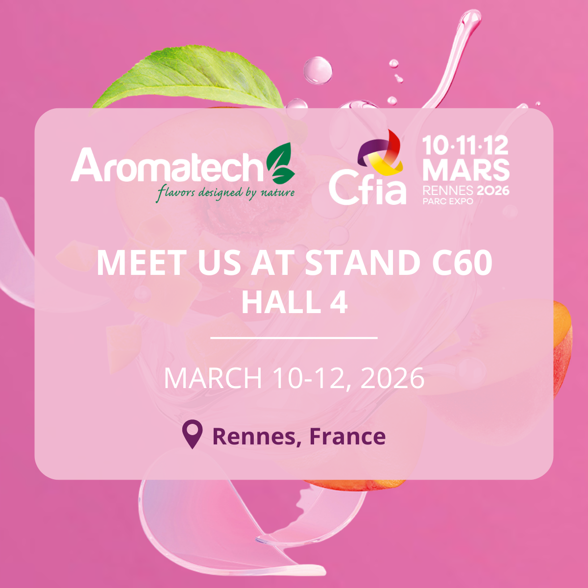 Aromatech au CFIA Rennes 2026 : rendez-vous du 10 au 12 mars